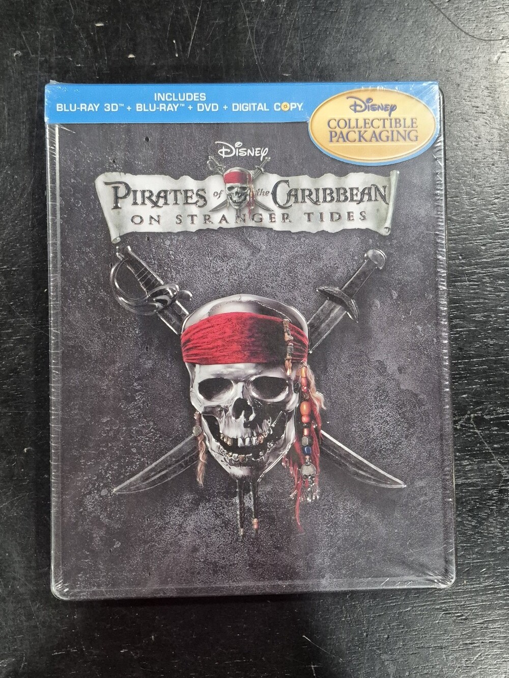 Pirates of the Caribbean On Stranger Tides 3D Blu-ray Steelbook Disney NEW OOP